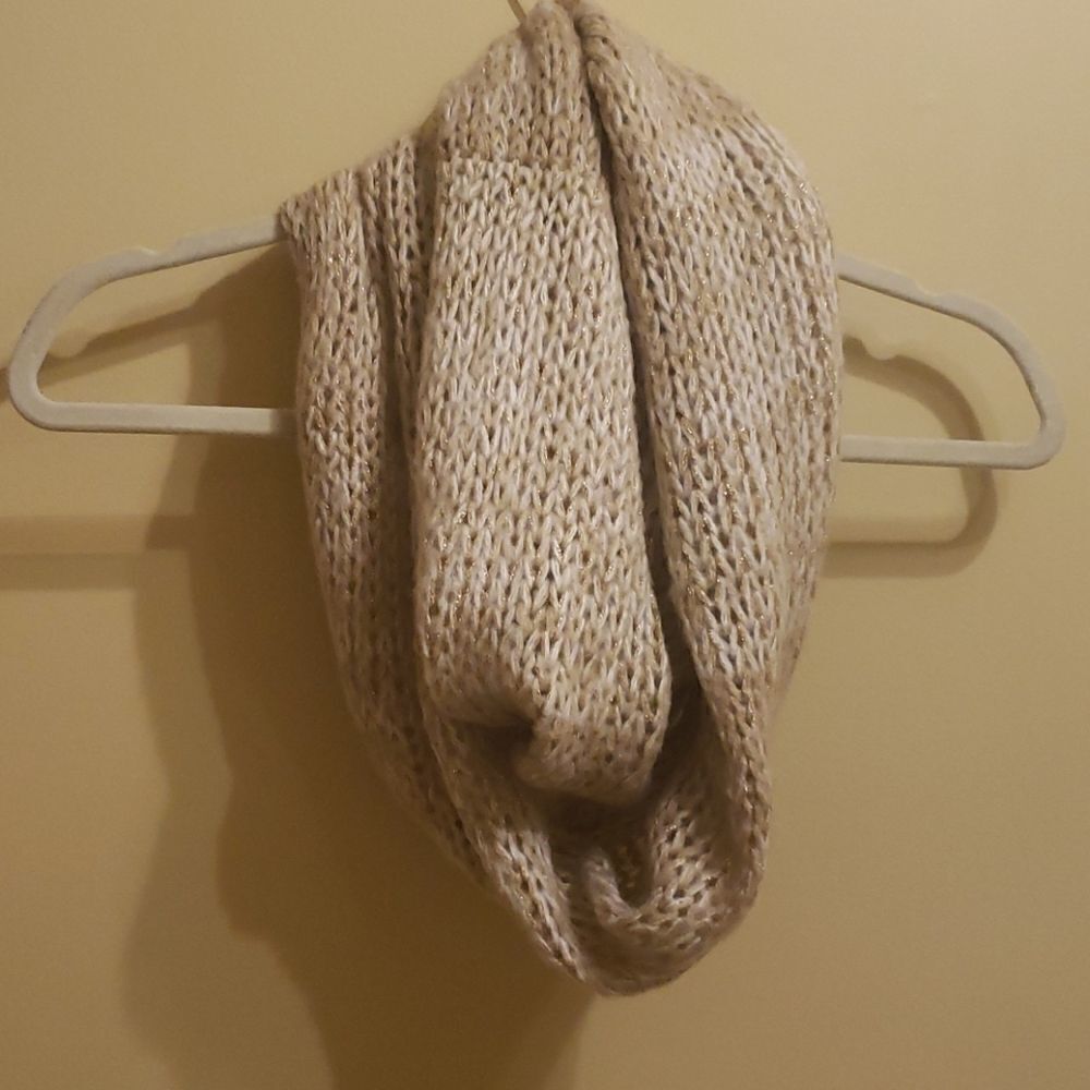 GOLD & Tan Infinity Scarf